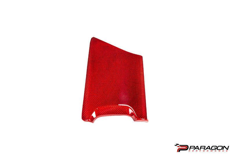 CCS C8 Corvette Red Carbon Fiber Center Console Lid Overlay