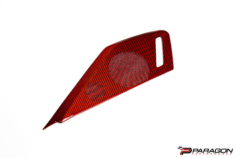 CCS C8 Corvette Carbon Fiber Speaker Covers - Red