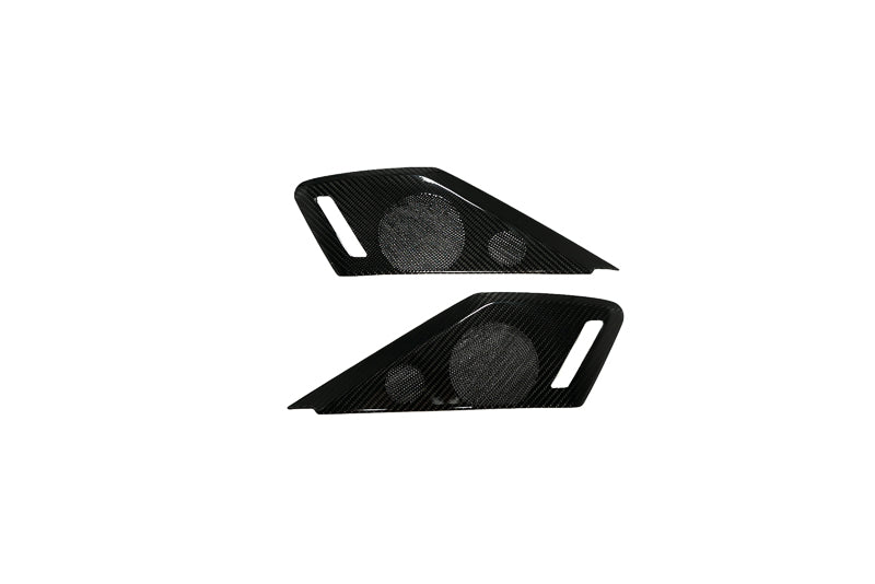 CCS C8 Corvette Carbon Fiber Speaker Covers - Black