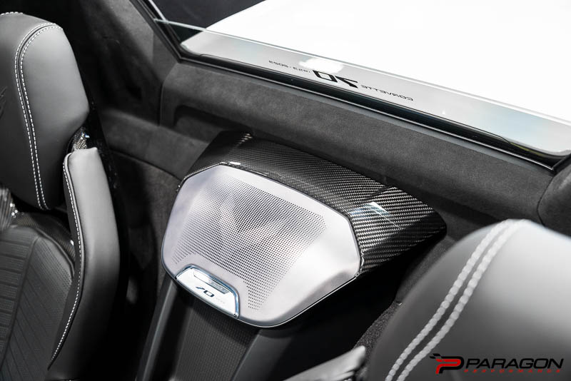 CCS C8 Corvette Carbon Fiber Waterfall Speaker Trim Cover - HTC