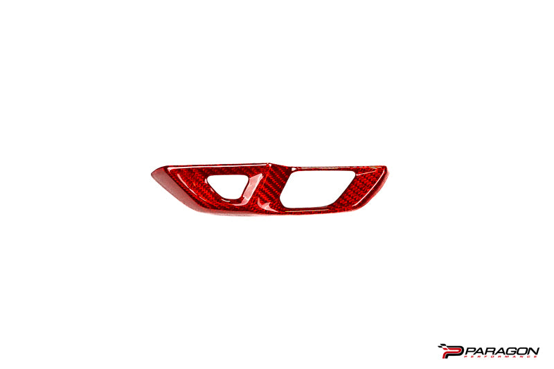 CCS C8 Corvette Red Carbon Fiber Lock Trim Overlay