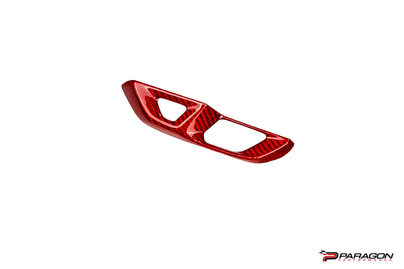 CCS C8 Corvette Red Carbon Fiber Lock Trim Overlay