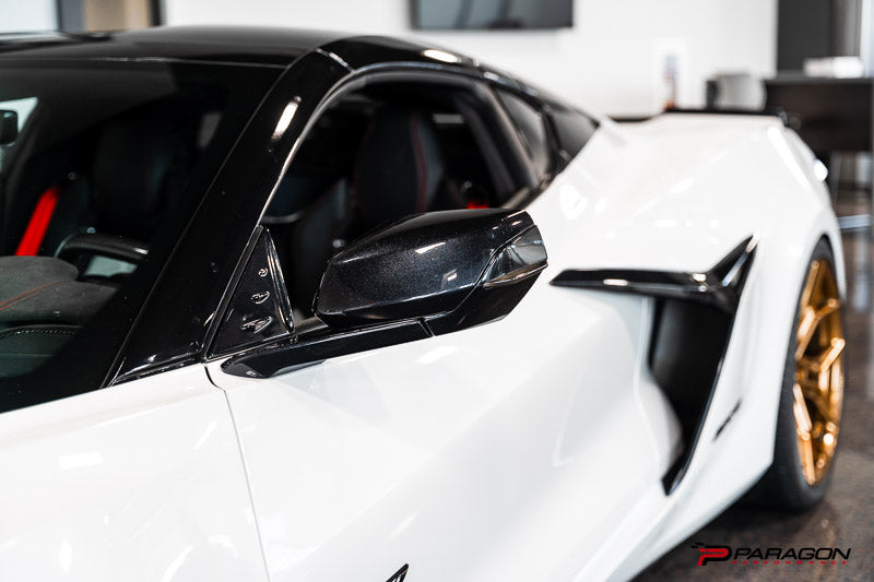 CCS C8 Corvette Red Carbon Fiber Mirror Overlays