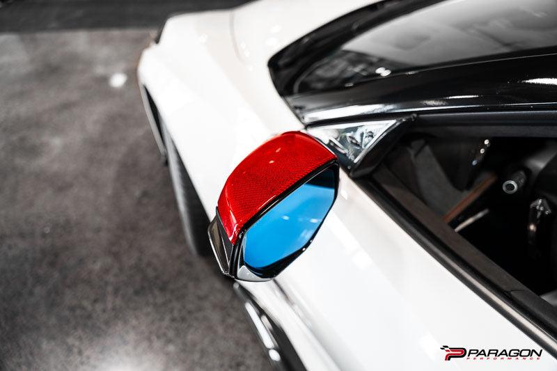 CCS C8 Corvette Red Carbon Fiber Mirror Overlays
