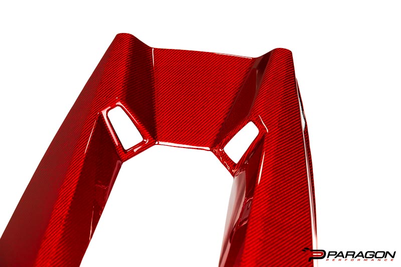 CCS C8 Corvette Z06 LT6 Red Carbon Fiber Engine Cover