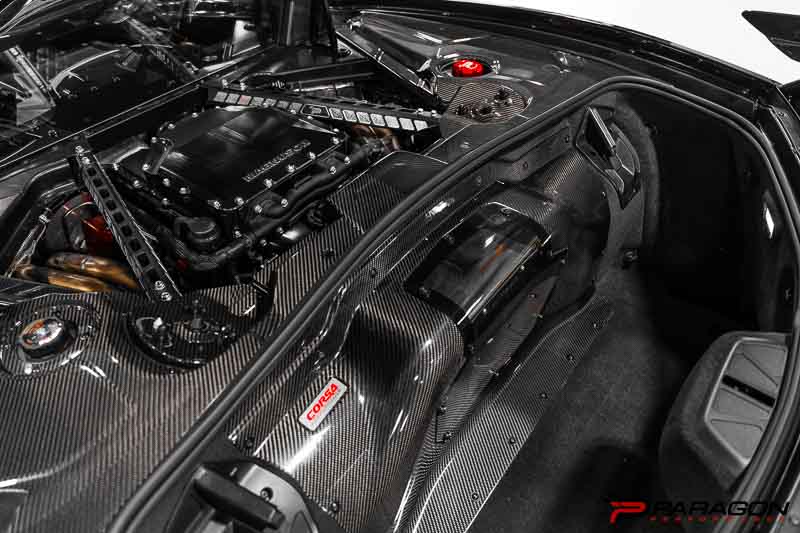 Corsa C8 Corvette Carbon Fiber Clear Trunk Panel