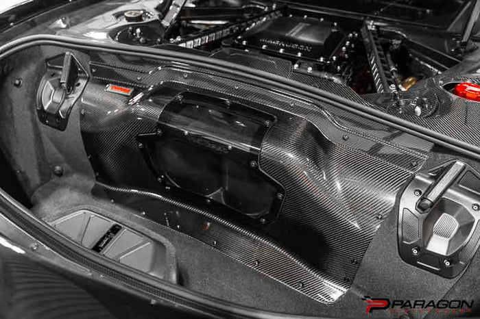 Corsa C8 Corvette Carbon Fiber Clear Trunk Panel - Stingray or Z06