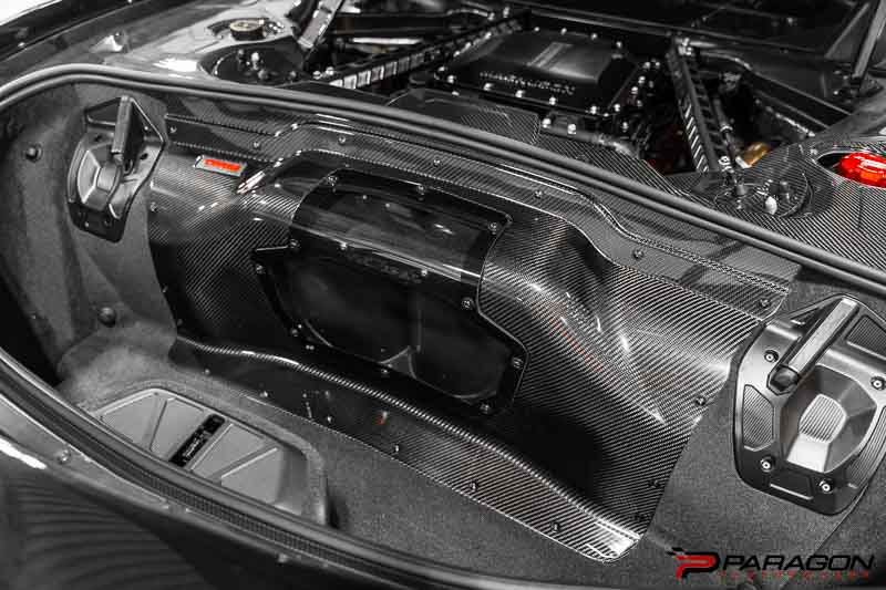 Corsa C8 Corvette Carbon Fiber Clear Trunk Panel