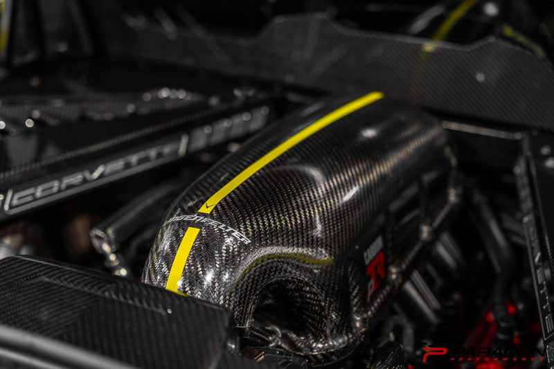 Eventuri C8 Corvette Engine Cover Vinyl Stripe - Blue, White or Yellow