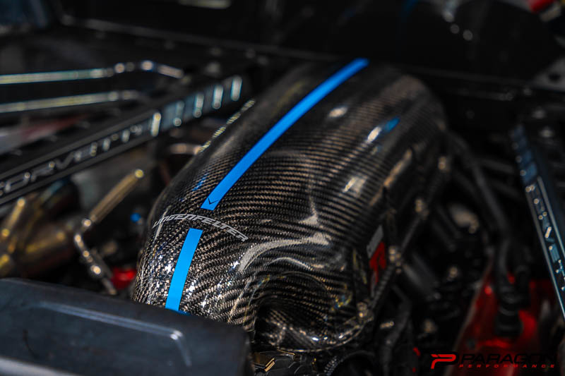 Eventuri C8 Corvette Engine Cover Vinyl Stripe - Blue, White or Yellow