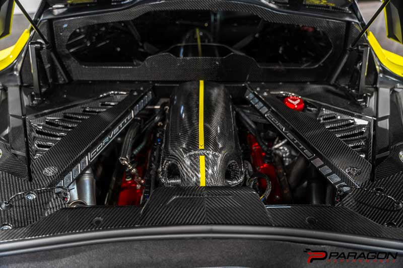 Eventuri C8 Corvette Engine Cover Vinyl Stripe - Blue, White or Yellow