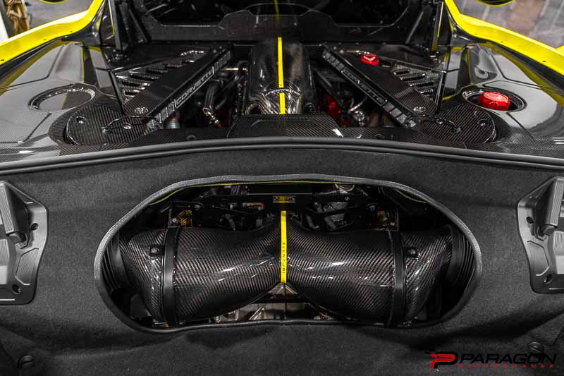 Eventuri C8 Corvette Engine Cover Vinyl Stripe - Blue, White or Yellow