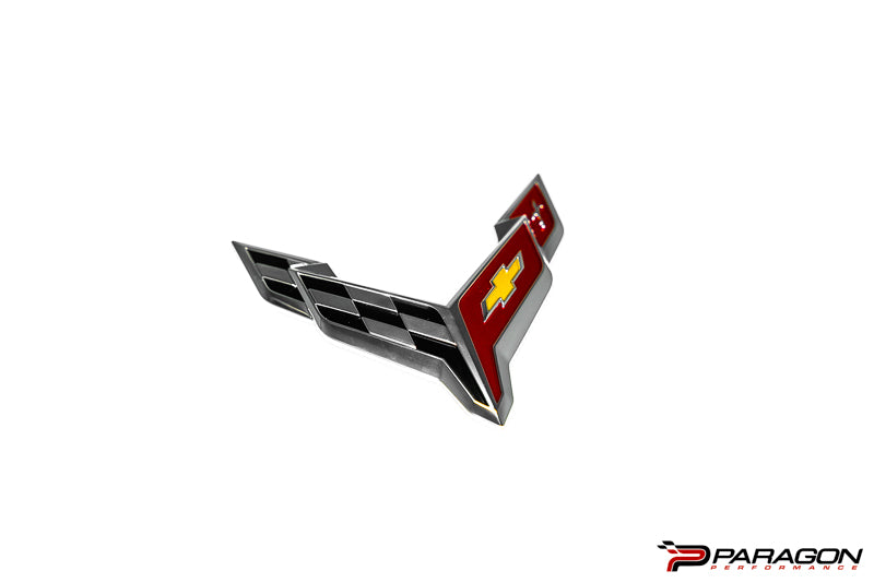 C8 Corvette Chrome Front Flag Emblem