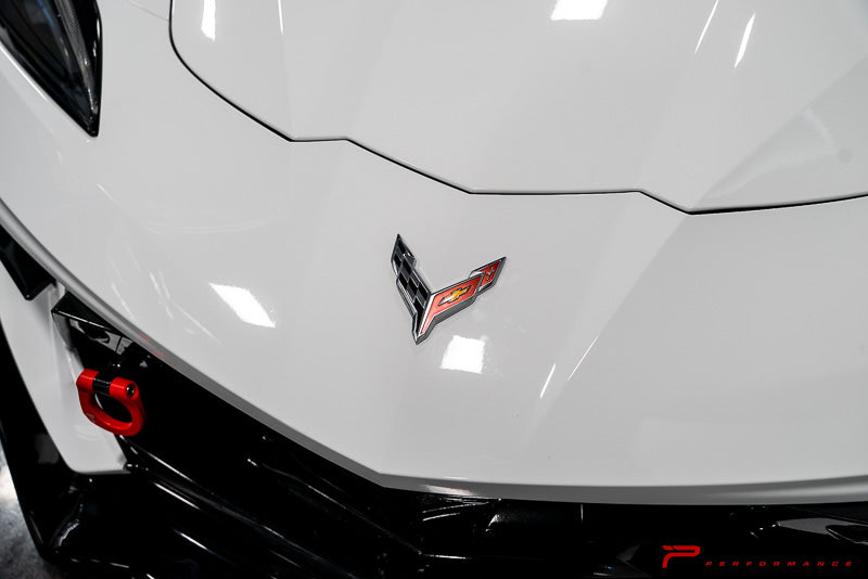 C8 Corvette Chrome Front Flag Emblem