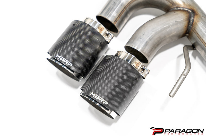 MBRP C8 Corvette 3" Stainless Steel Catback Exhaust - Quad Tips w/ Carbon Fiber Tips