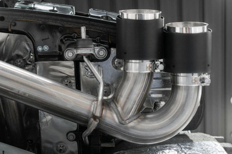 MBRP C8 Corvette 3" Stainless Steel NPP Valved Catback Exhaust - Quad Tips w/ Carbon Fiber Tips