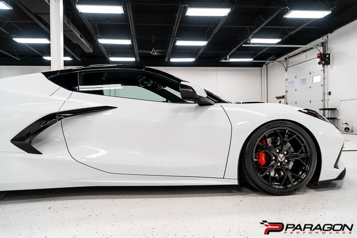 C8 Corvette Carbon Flash Rocker Panel Extensions | Paragon Performance