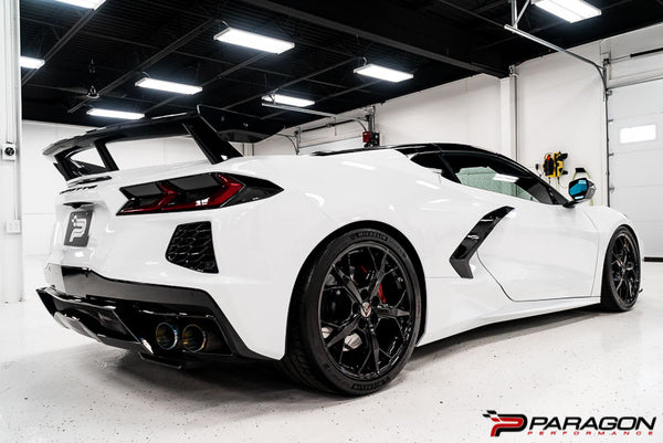 C8 Corvette Carbon Flash Rocker Panel Extensions | Paragon Performance