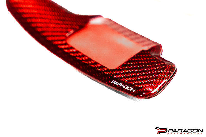 Paragon Performance C8 Corvette Paddle Shifter Covers - Red Carbon Fib