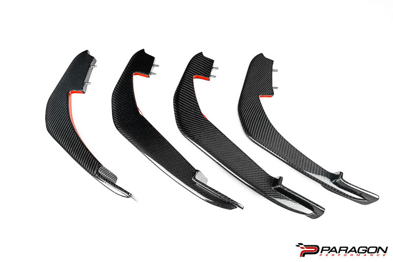Paragon C8 Corvette Rear Diffuser Strakes - Carbon Fiber