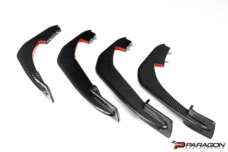 Paragon C8 Corvette Rear Diffuser Strakes - Carbon Fiber