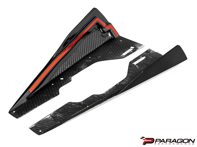 Paragon C8 Corvette Carbon Fiber Rocker Winglets - by Uni-Body