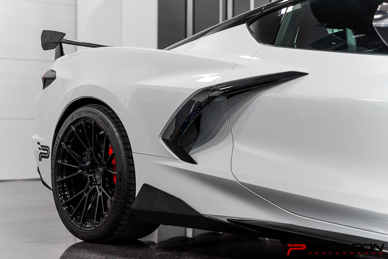 Paragon C8 Corvette Carbon Fiber Rocker Winglets - by Uni-Body