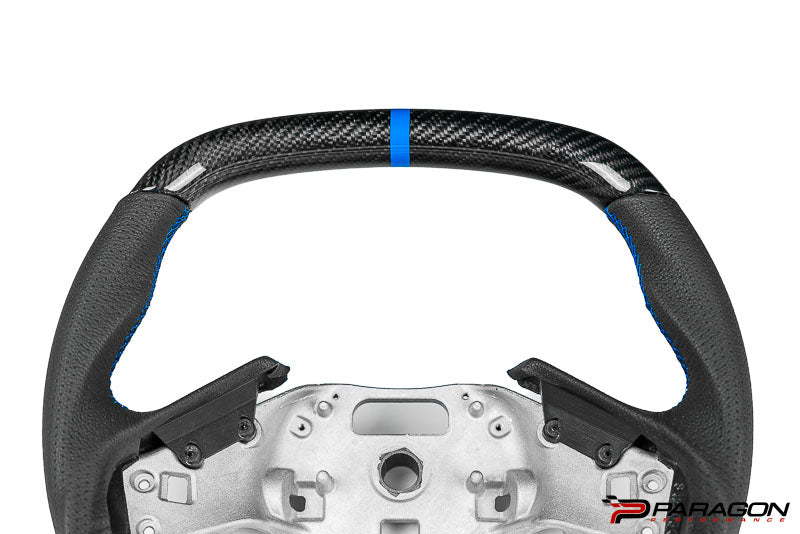 Paragon C8 Corvette Z06 Style Carbon Fiber Steering Wheel - Blue