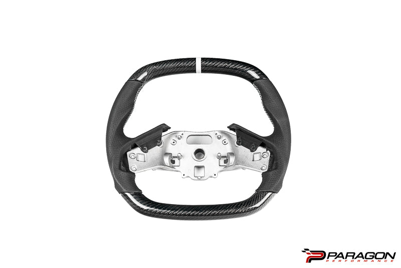 Paragon C8 Corvette Z06 Style Carbon Fiber Steering Wheel - Light Gray