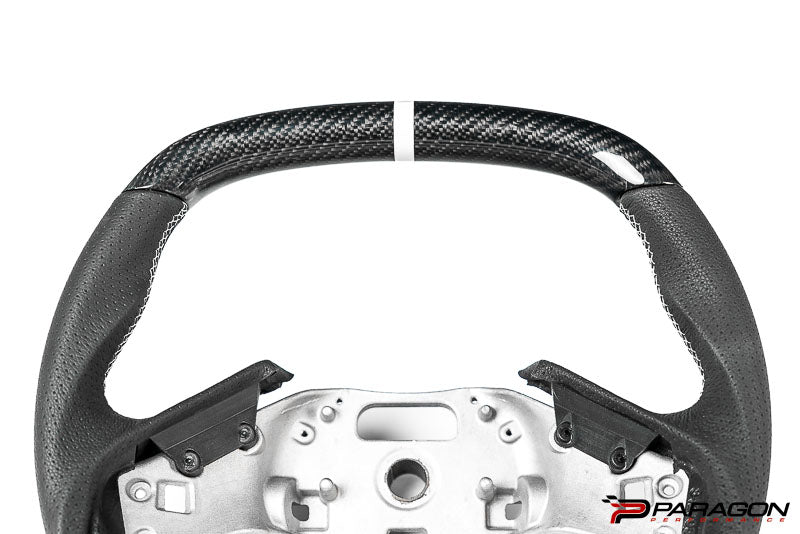 Paragon C8 Corvette Z06 Style Carbon Fiber Steering Wheel - Light Gray