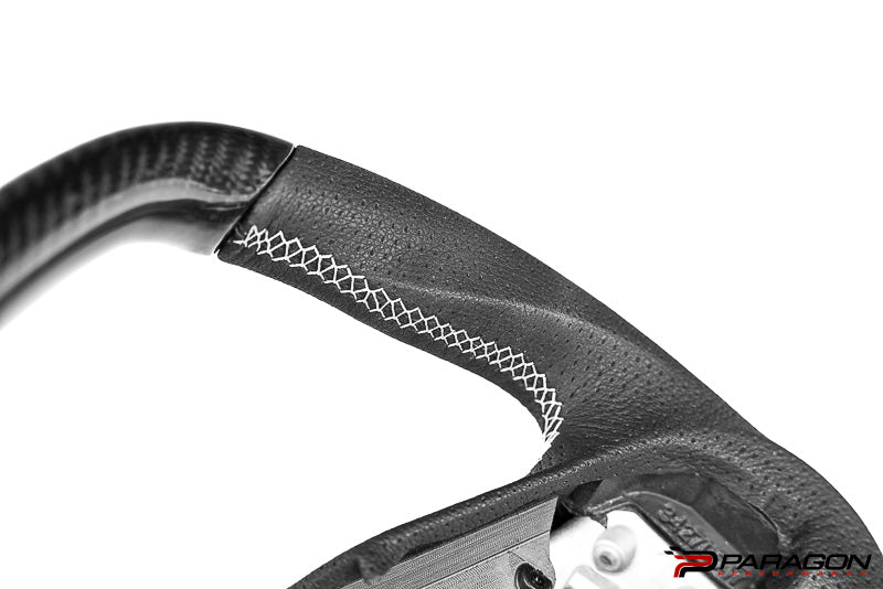 Paragon C8 Corvette Z06 Style Carbon Fiber Steering Wheel - Light Gray