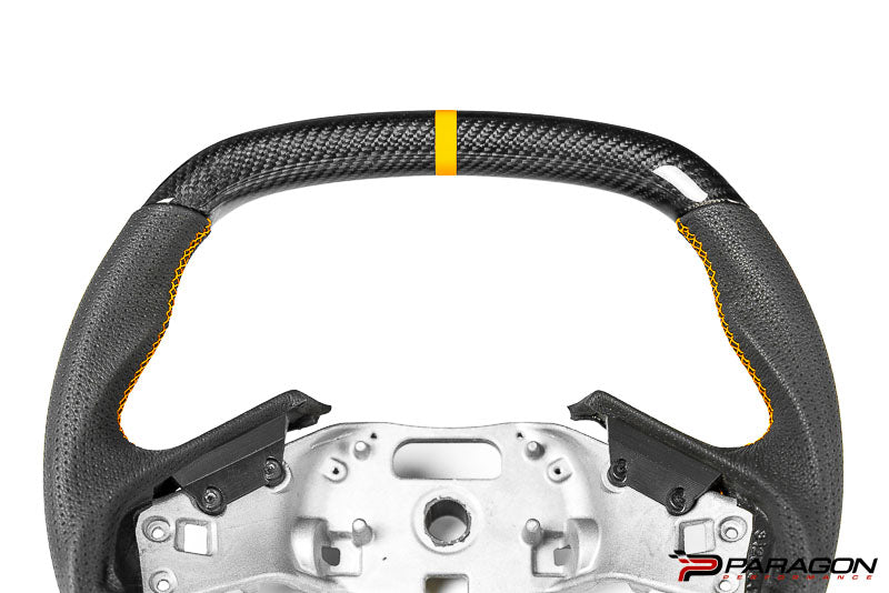 Paragon C8 Corvette Z06 Style Carbon Fiber Steering Wheel - Orange