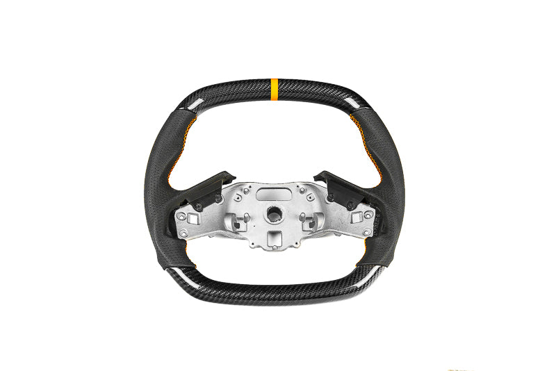 Paragon Performance C8 Corvette Z06 Style Carbon Fiber Steering Wheel - Orange