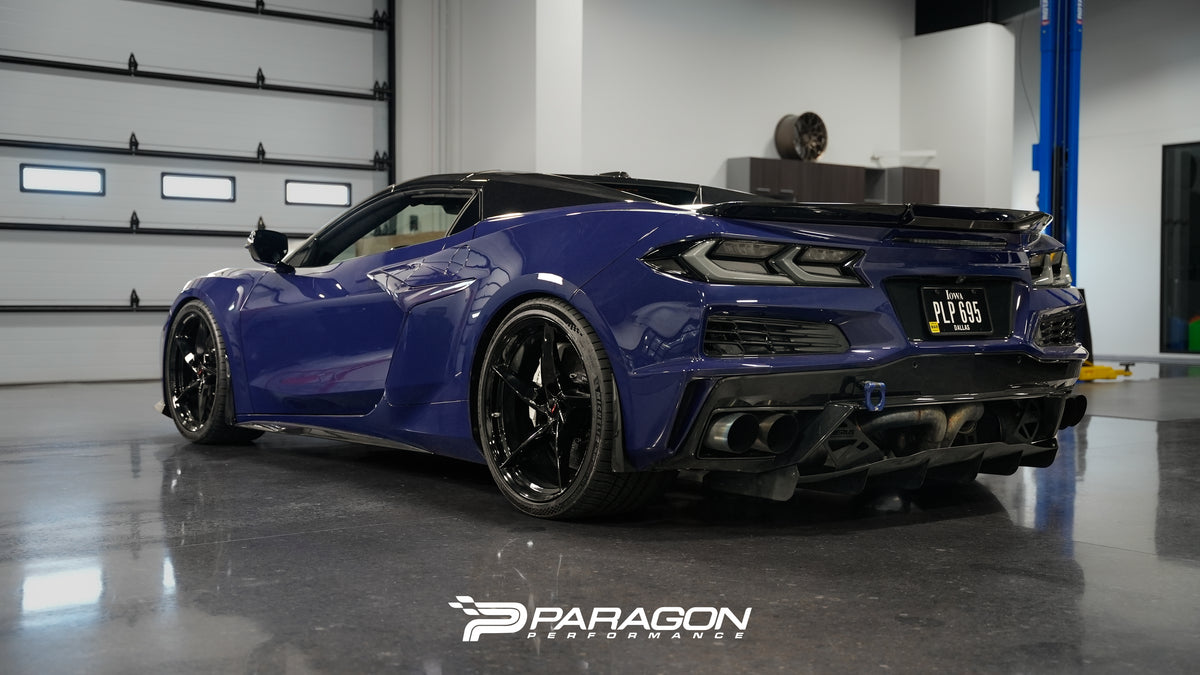 C8 Corvette Widebody 7mm Hub Centric Front Wheel Spacers With Extended Titanium Lug Nuts