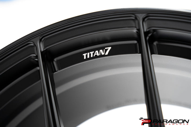 Titan 7 T-S5 19x9,20x11.5 5x120 Chevrolet C8  Corvette - Machine Black