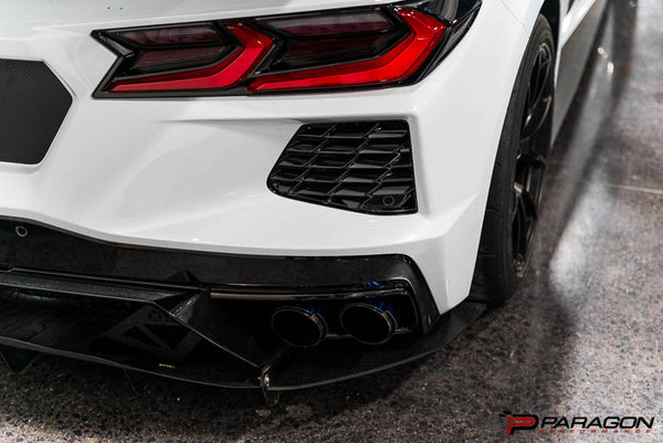 Verus Engineering C8 Corvette Carbon Polyweave Rear Spats