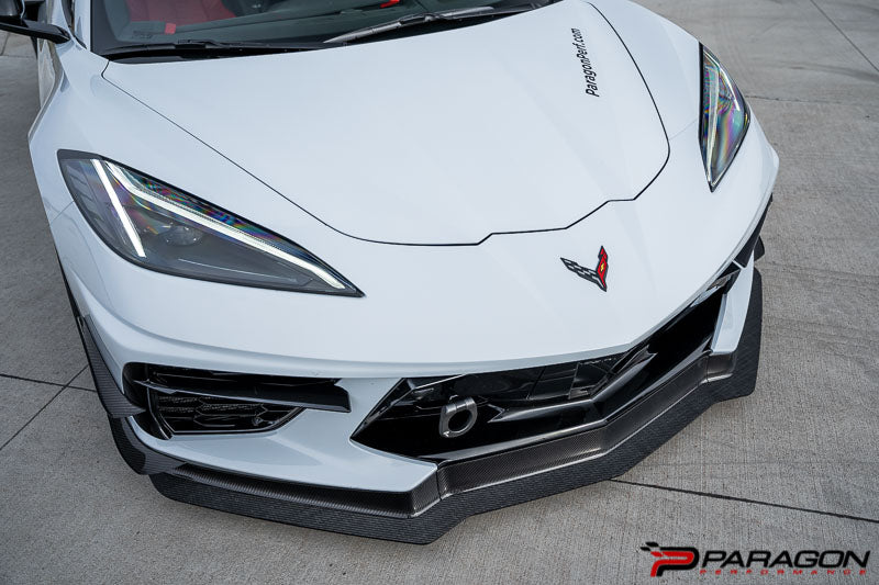 Verus Engineering Carbon Polyweave Front Splitter Kit, Carbon Fiber Air Dam - C8 Corvette