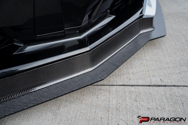 Verus Engineering Carbon Polyweave Front Splitter Kit, Carbon Fiber Air Dam - C8 Corvette