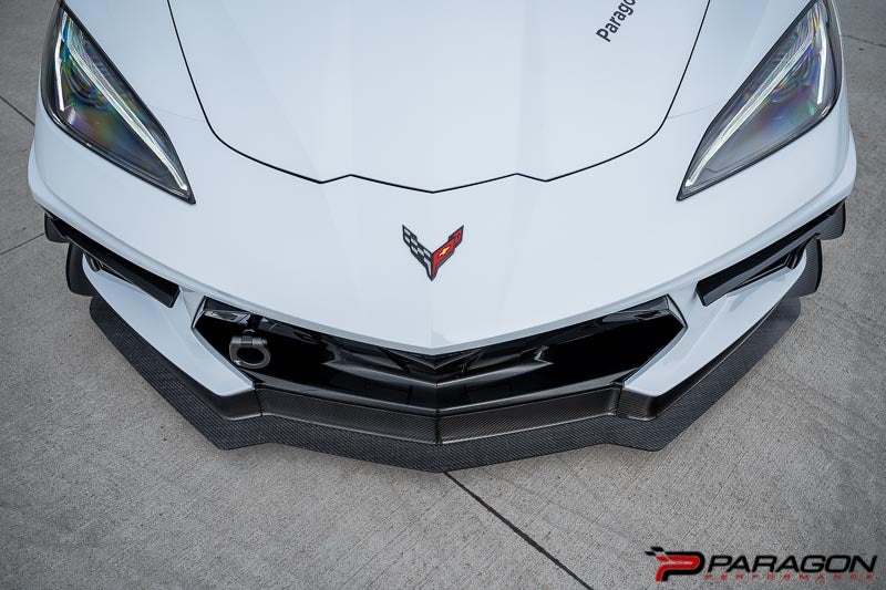 Verus Engineering Carbon Polyweave Front Splitter Kit, Carbon Fiber Air Dam - C8 Corvette